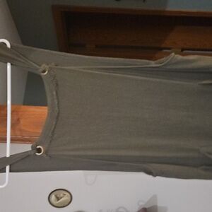 Olive Green Romper with Pockets